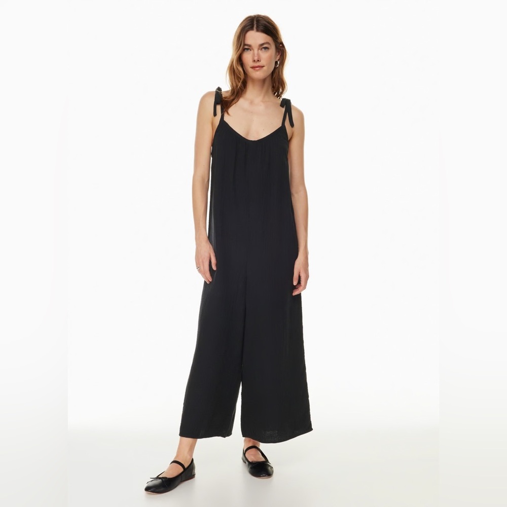 ARITZIA Wilfred Free Candour Jumpsuit Gauze Tie Shoulder Organic Cotton - Size M - Picture 8 of 9
